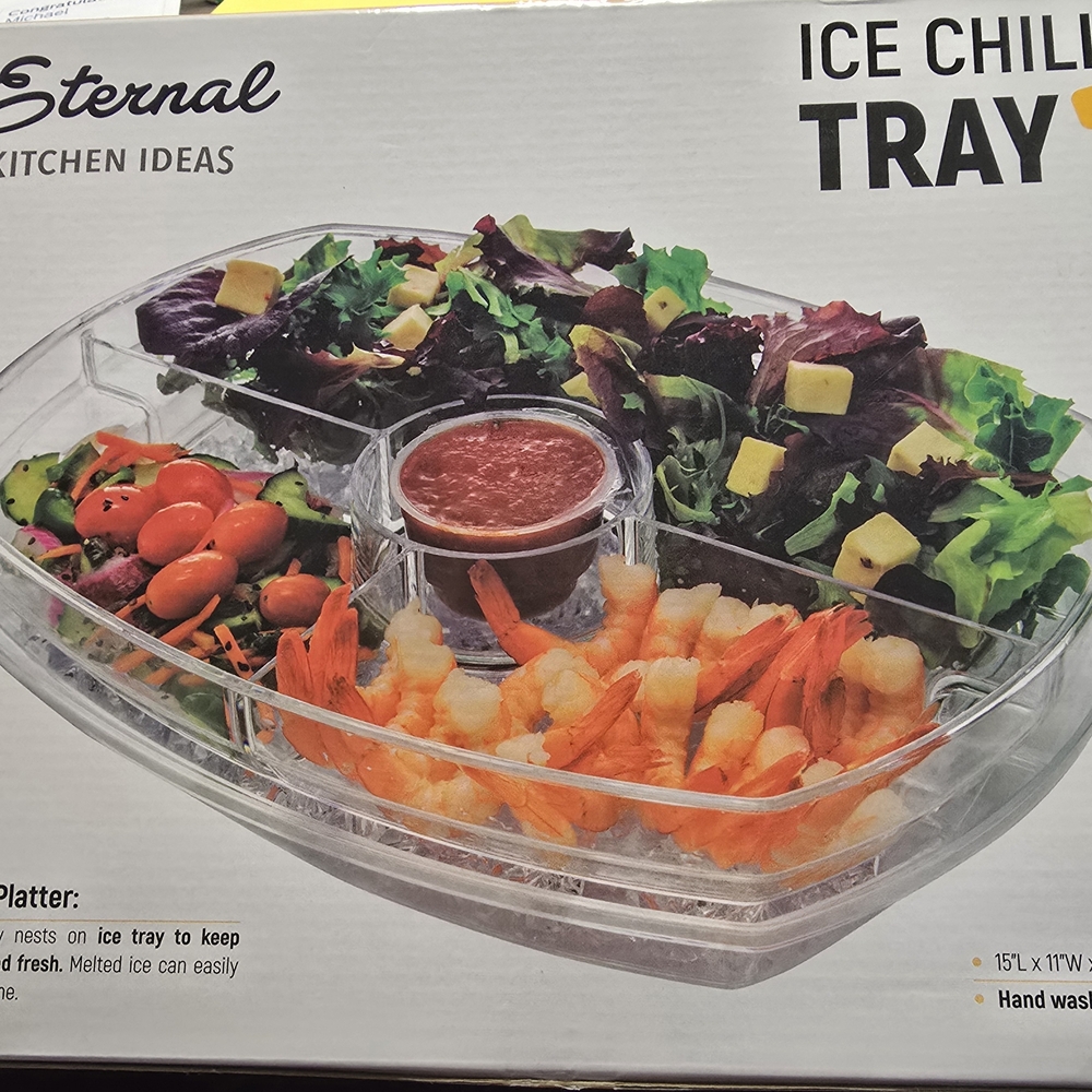Eterna Ice Chilled Tray with Clear Design